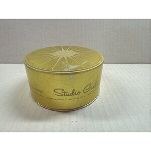Vintage Studio Girl Cosmetics Silken Face Powder Gold starburst box Retro 60's